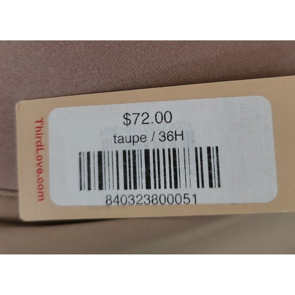 Third Love 24/7 Classic Bra Size 36 H Taupe Underwire Removable Straps NWT - Picture 6 of 10